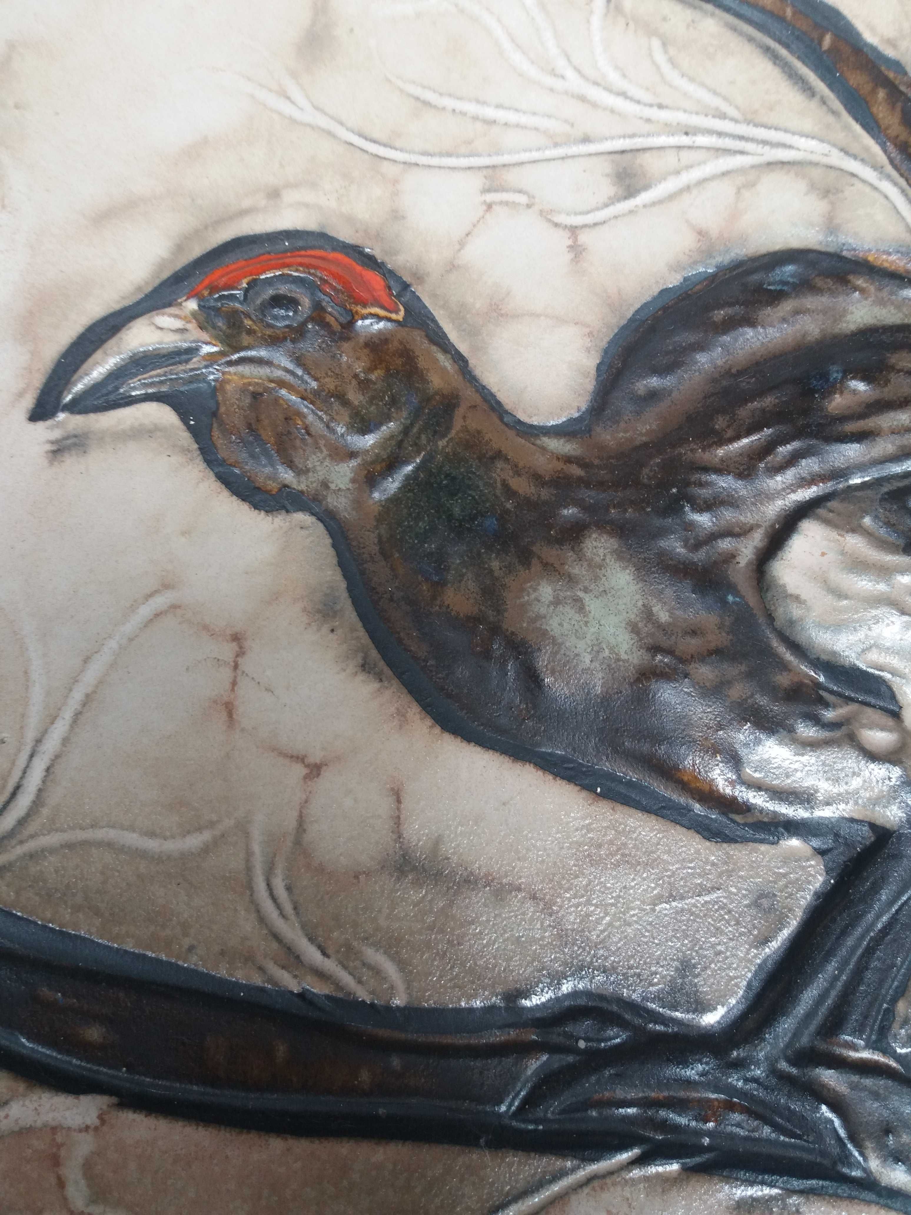 Duży ceramiczny talerz ścienny Ruscha