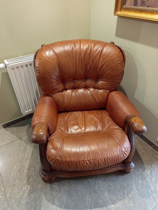 Skórzana sofa plus fotel