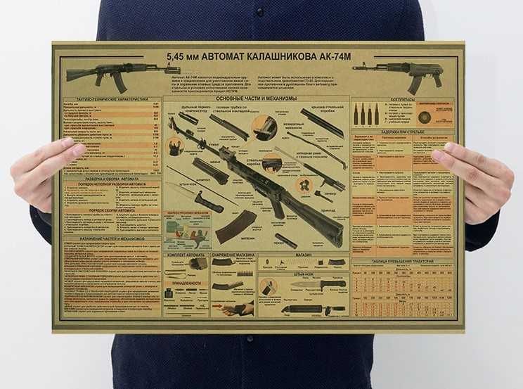 Plakat 50,5x36cm AK-74M Karabin