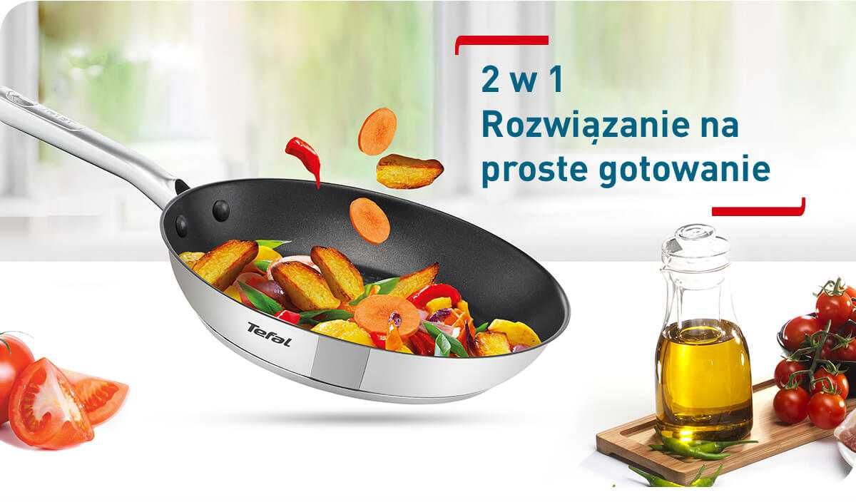 Zestaw patelni Tefal Duetto+ G732S334 Indukcja Tytanowa 20cm 24cm 28cm