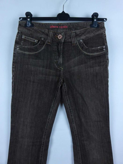 Pierre Cardin brązowe  spodnie jeans bootcut / 38