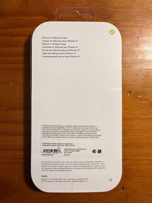 Capa Apple Silicone iPhone 11 Original (Cor Cactus)