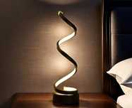 Designerska spiralna lampa LED czarna nowoczesna na USB