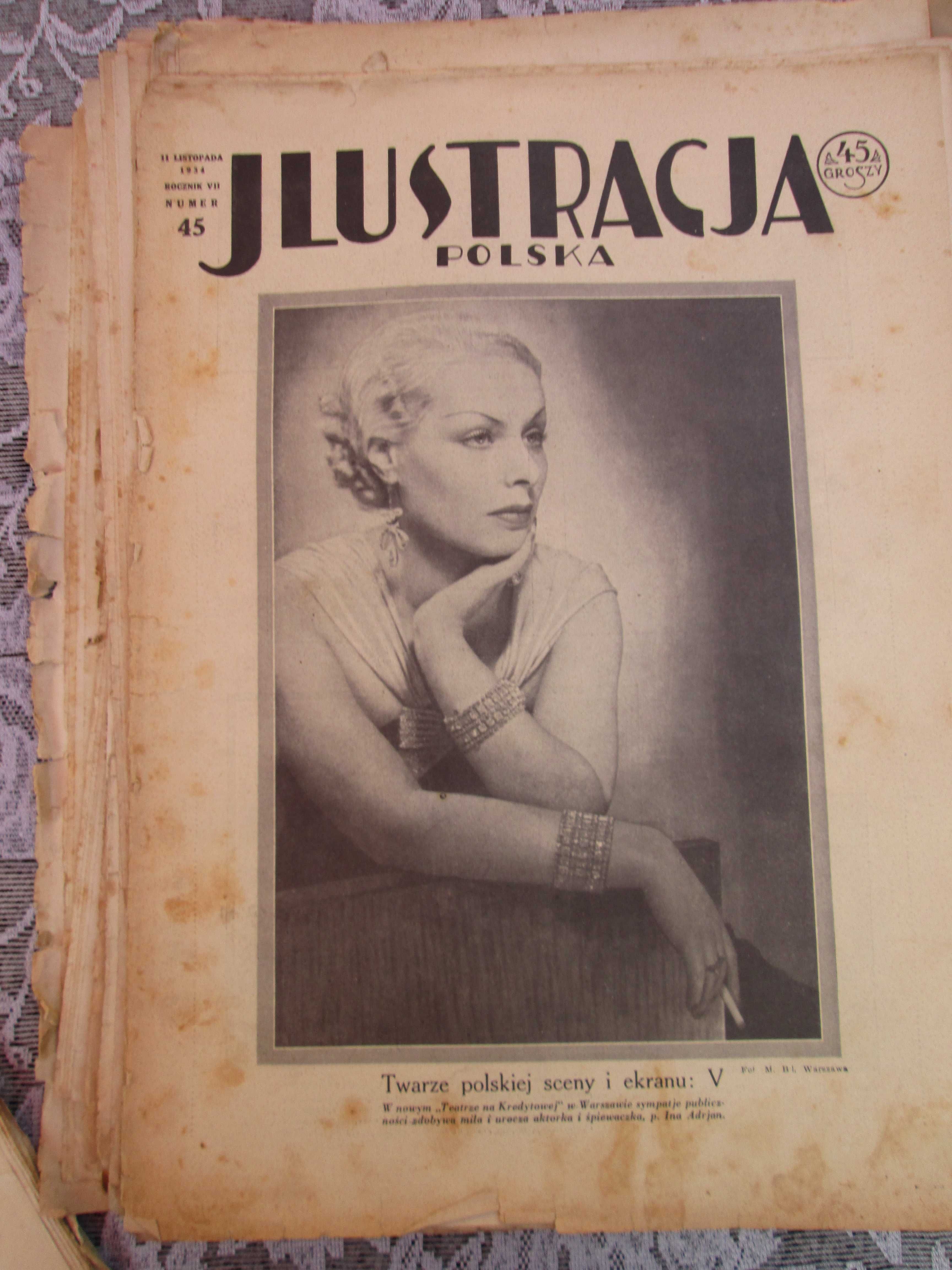 Gazeta czasopismo ILUSTRACJA 1934 rok Drukarnia Poznań Unikaty 50 szt