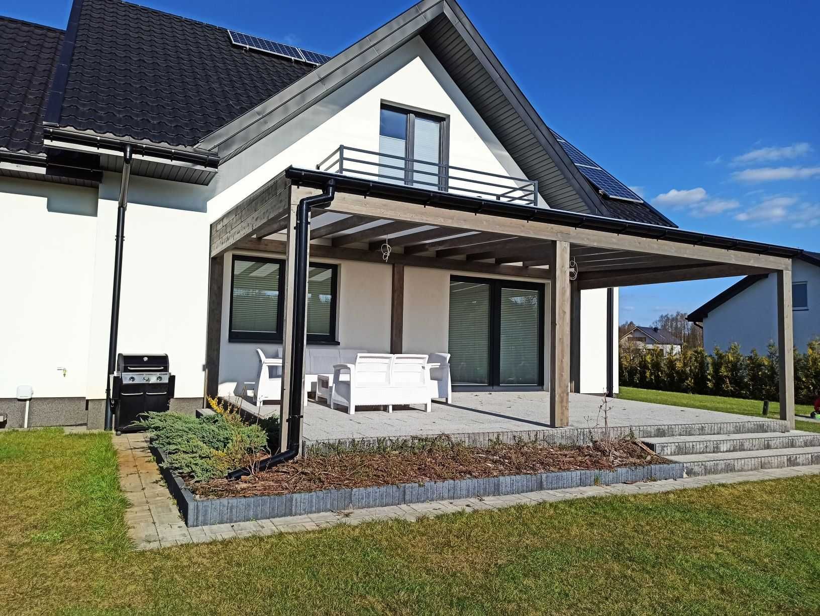 Drewniane Zadaszenie Tarasu Pergola Carport Ruchome deseczki Piaseczno