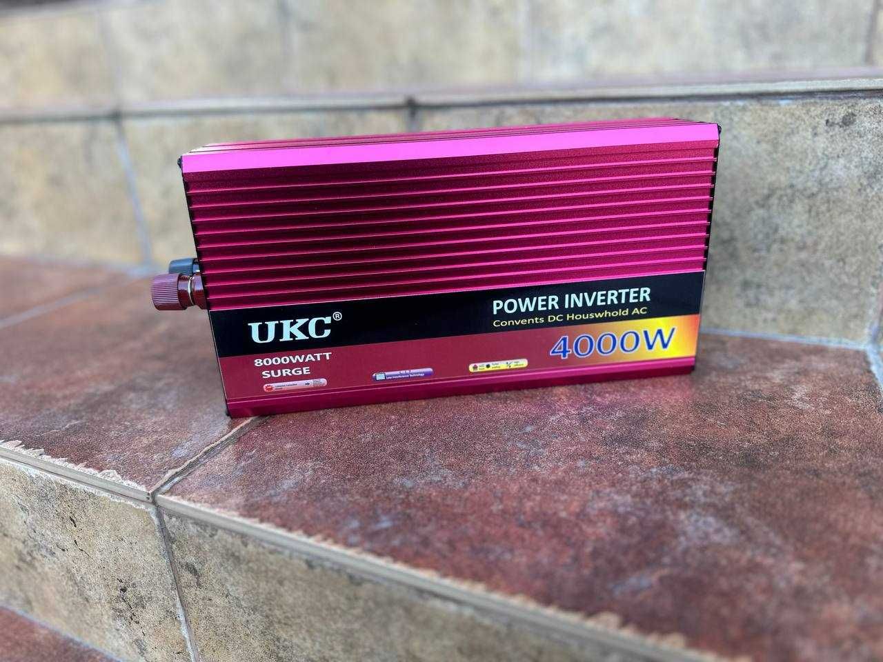 Перетворювач напруги Power One Инвертор 12v 220v 4000W Преобразователь