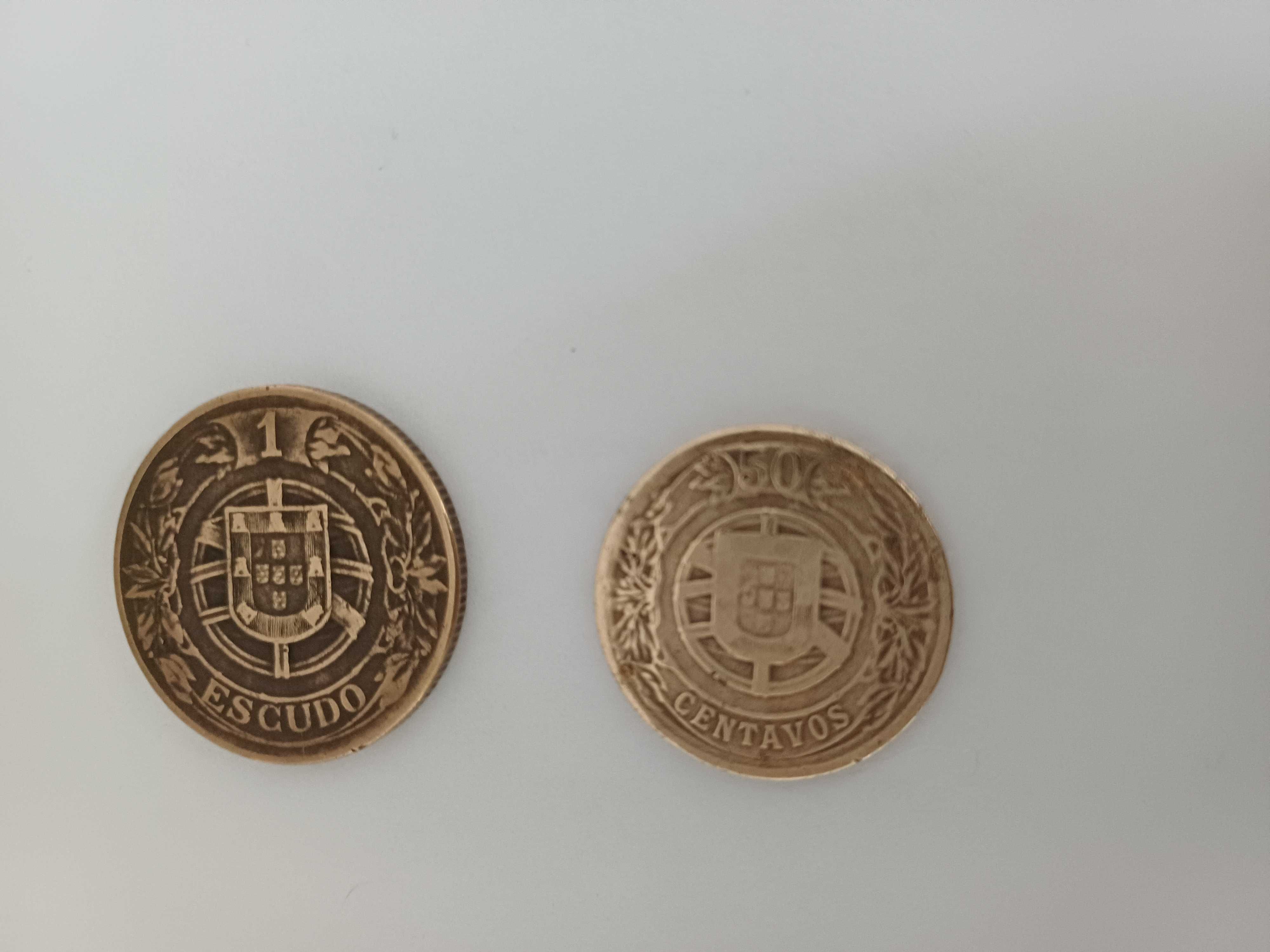 1 escudo e 50 centavos em BRONZE de 1924 da 1ª República Raras em MBC+