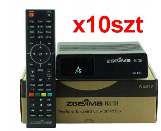 Tuner Zgemma H8.2H Dekoder Openatv E2 Yt Zestaw 10szt
