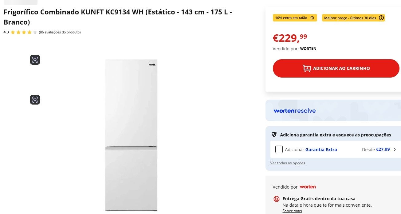 Frigorífico combinado Kunfut
