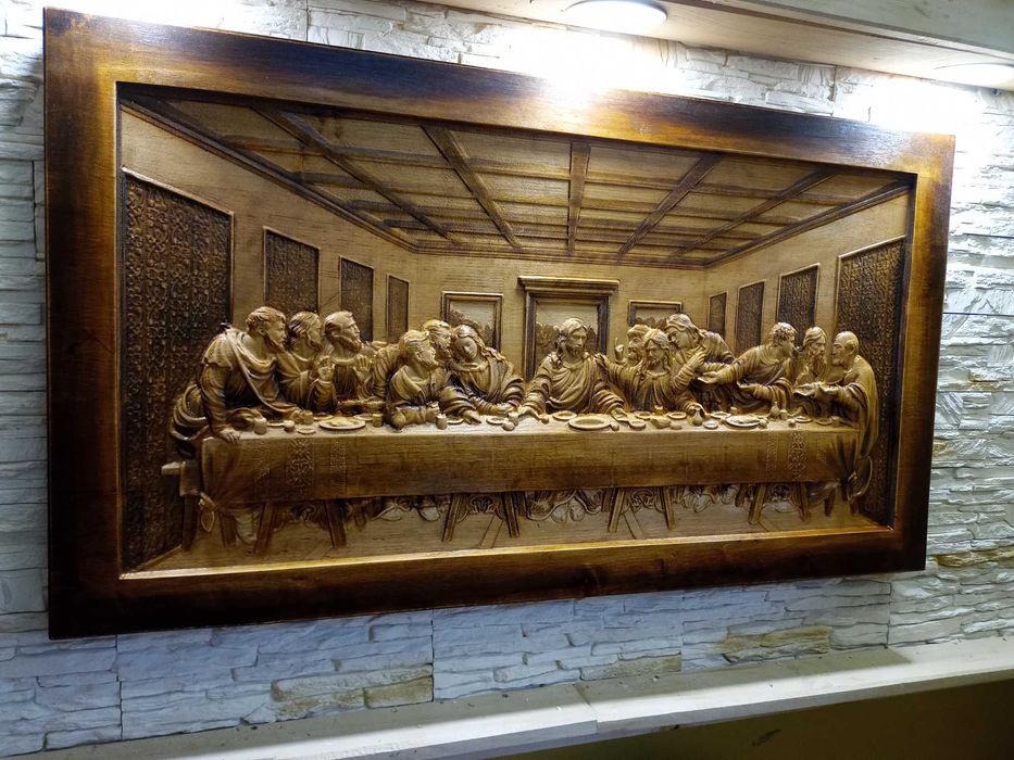 Ostatnia Wieczerza- Plaskorzezba-Drewno