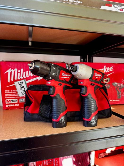 Zestaw wiertarko-wkrętarka zakrętarka M12 Milwaukee 2494-22 BDD BID