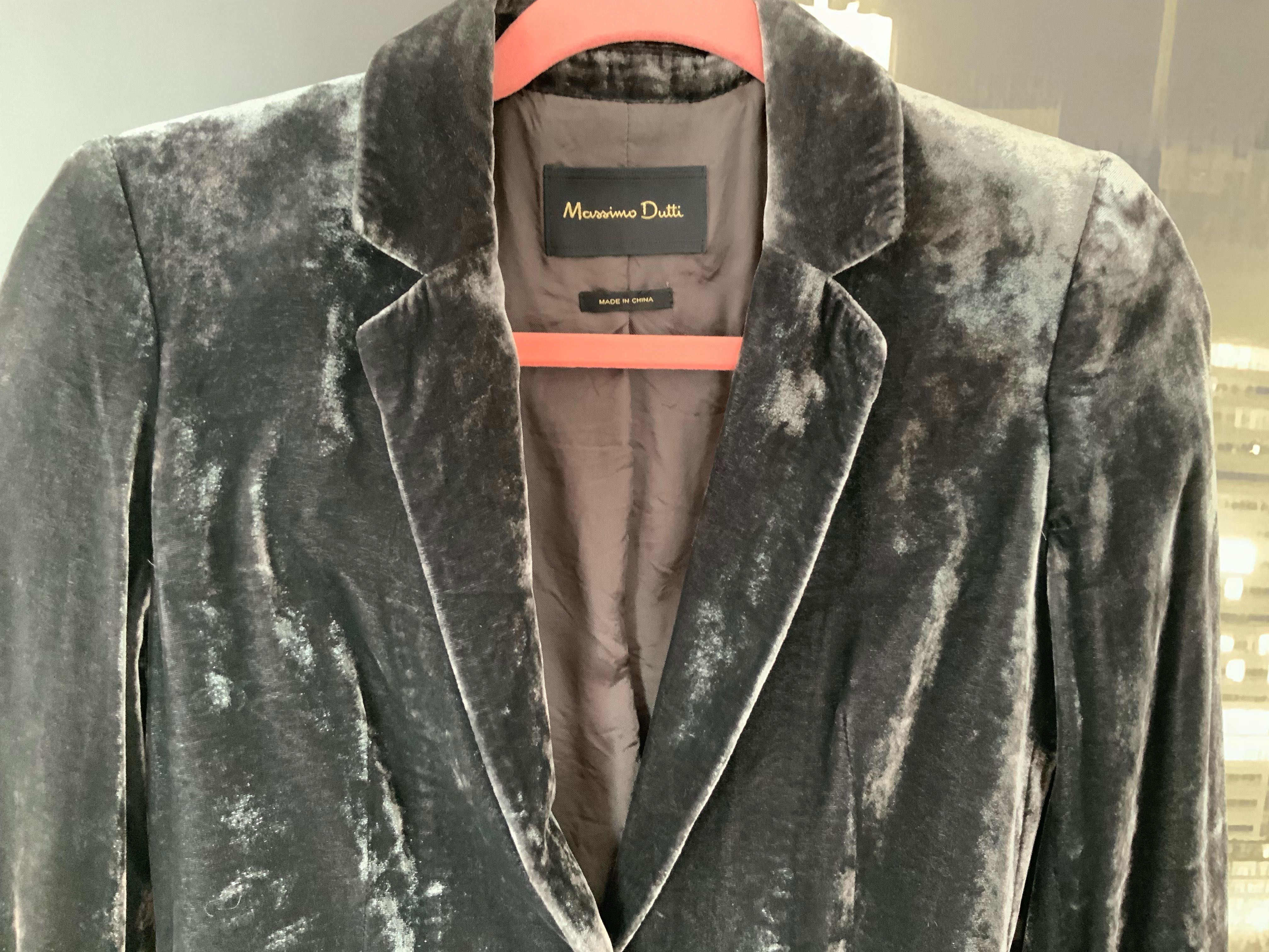 Marynarka szara damska welurowa MASSIMO DUTTI XS 34 Warszawa