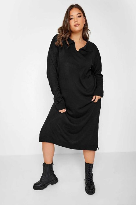 Класна чорна тепленька сукня Next розмір l-2xl