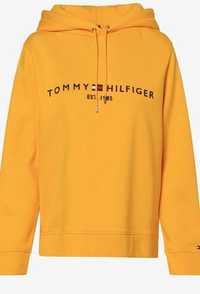 Bawełniana Bluza z kapturem Tommy Hilfiger. Żółta M. Damska