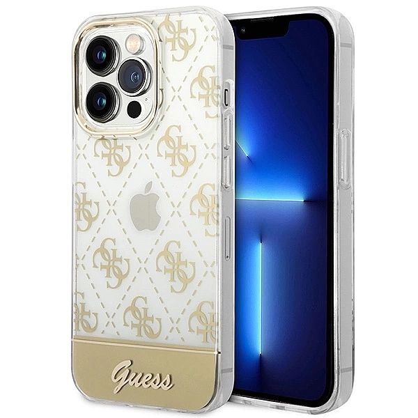 Guess GUHCP14LHG4MHG iPhone 14 Pro 6,1" złoty/gold hardcase 4G Pattern