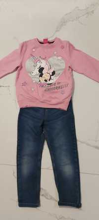 Bluza Myszka Minnie oraz dzinsy  116 cm