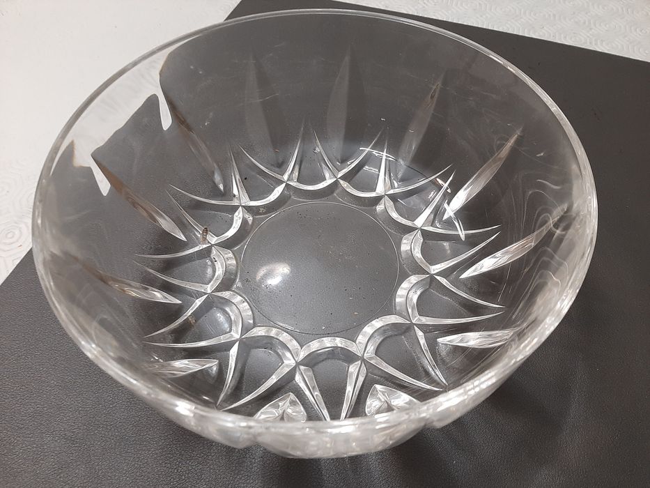 Fruteira e 4 taças em cristal