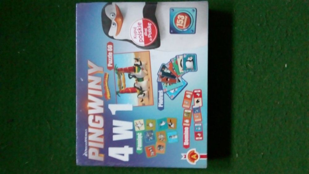 Gra planszowa pingwiny 4 w 1