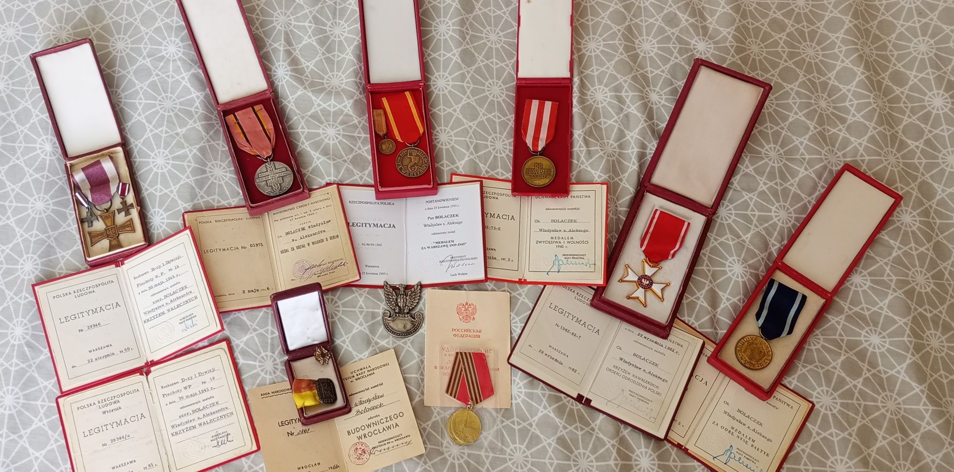 Zestaw 1 Dywizja Piechoty LWP Krzyż Walecznych Za Warszawę Odrę Nysę