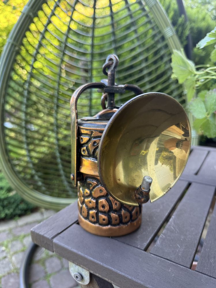 Lampa górnicza karbidowa FASER – miedziana, kolekcjonerska