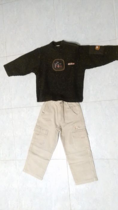 Conjunto de menino Calças + Camisola - 5 anos