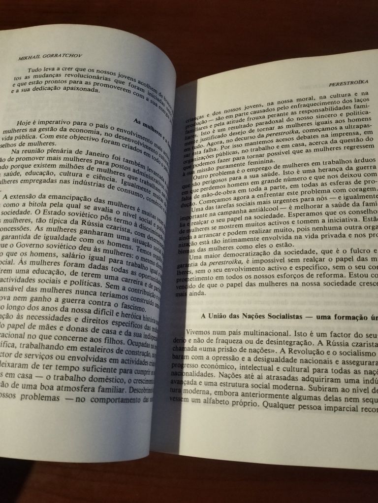 Livro Perestroika (Mikhail Gorbatchov)
