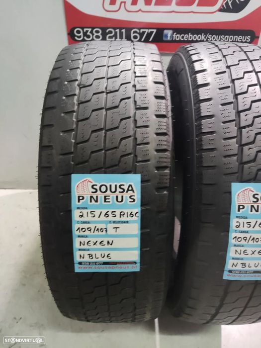 2 pneus semi novos 215-65r16c nexen - oferta dos portes 100 euros