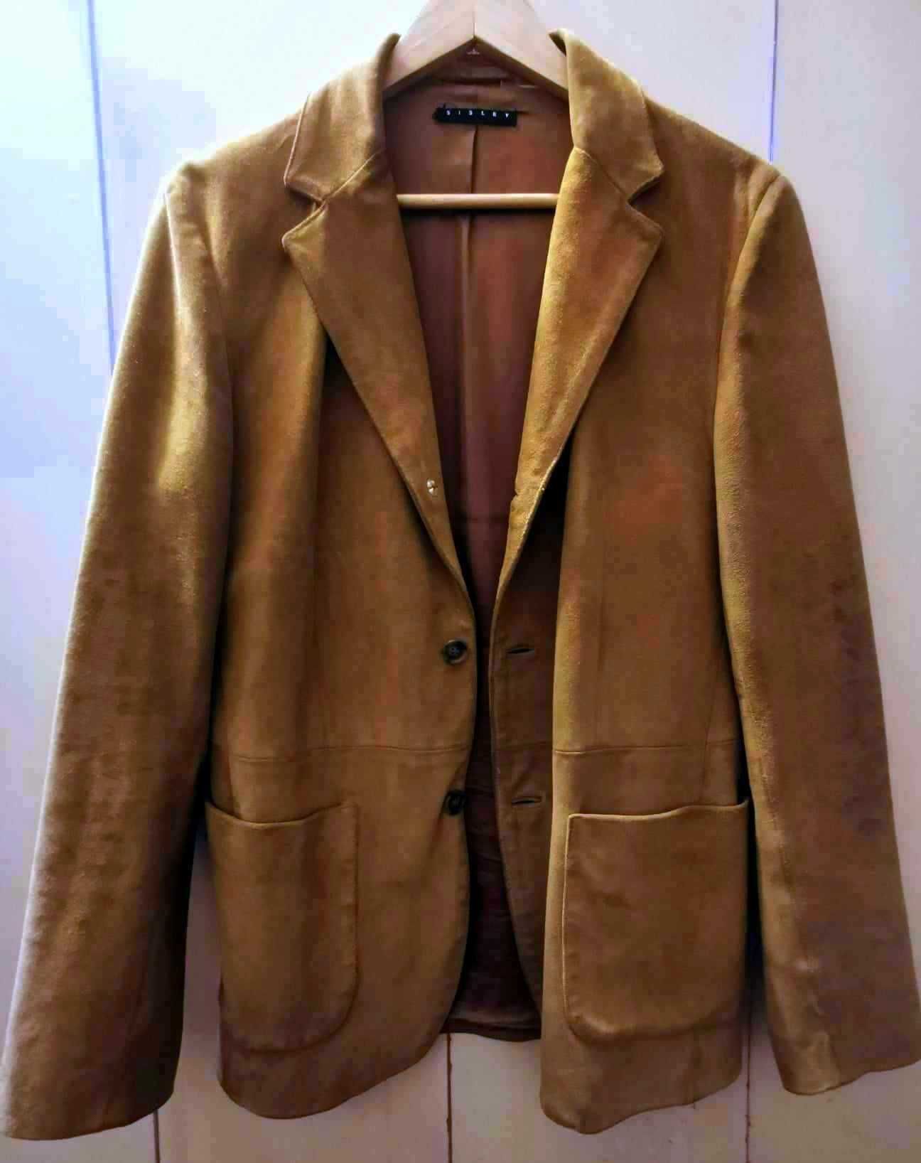 Casaco homem em pele genuína Sisley