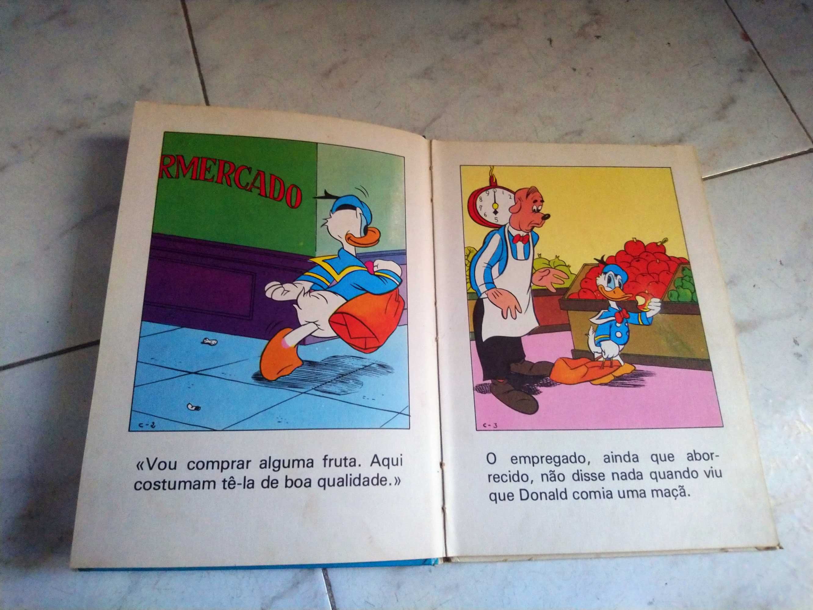 Livro infantil antigo “Donald e os seus amigos”