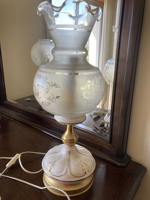 Abajur de vidro único vintage exclusivo