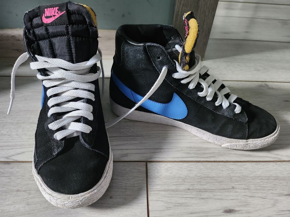 Czarne adidasy nike blazer mid sznurowane Rozmiar 38 zamsz