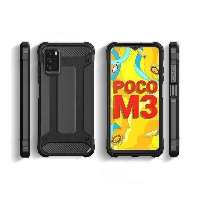 Etui Hybrid Armor do Xiaomi Redmi Note 10 5G / Poco M3 Pro - Srebrne