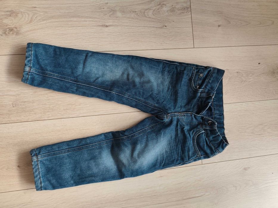 Spodnie 2 pary ocieplane i bluza 110-116