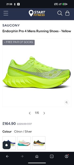 Saucony endorphin pro 4 карбонові кросівки для бігу 42 розмір