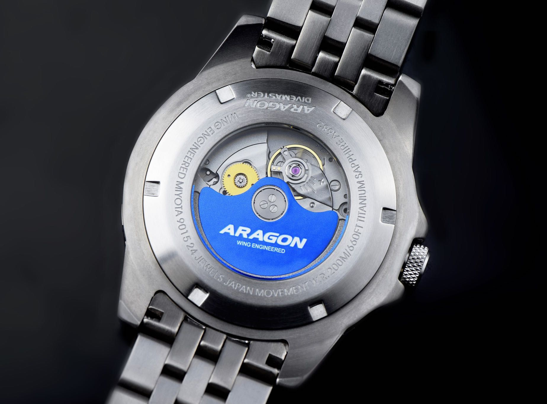 Часы ARAGON DM TITANIUM Ceramic Sapphire Automatic 50 mm. 200 MT.