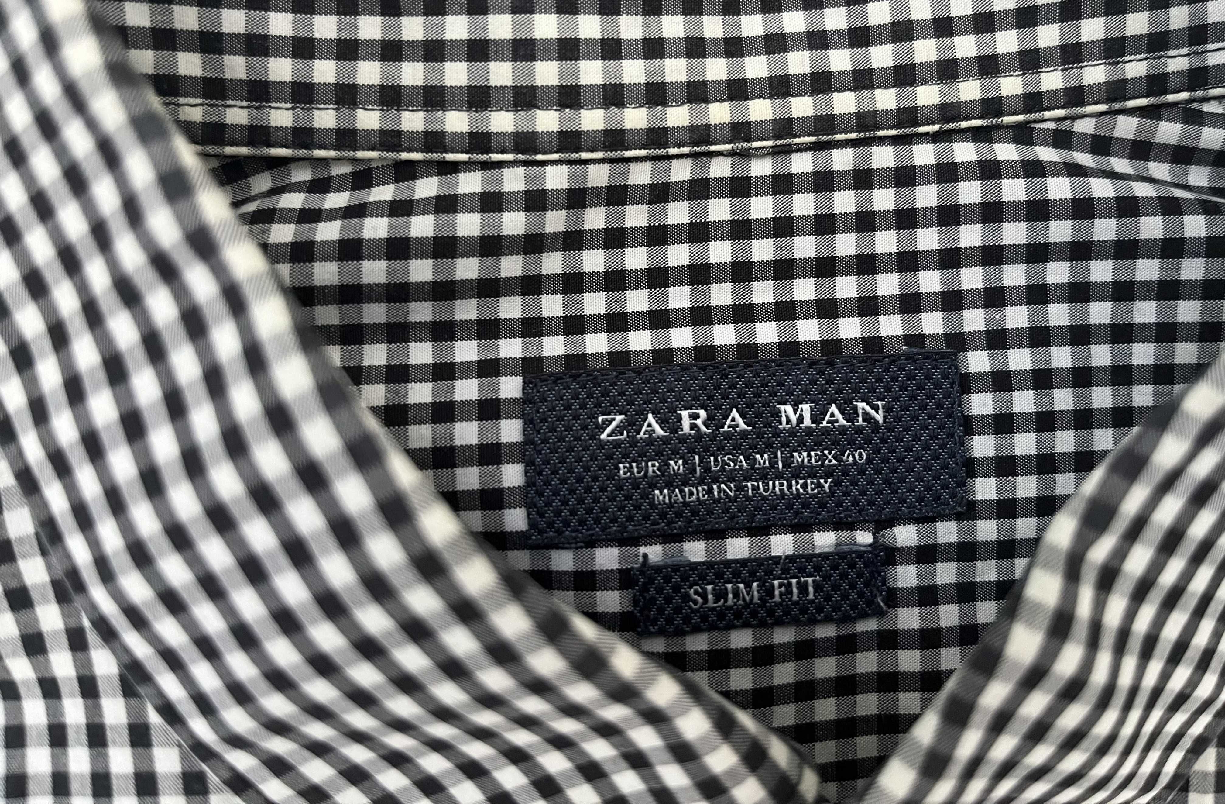 Koszula męska Zara, slim fit, r. M, 100% bawełna