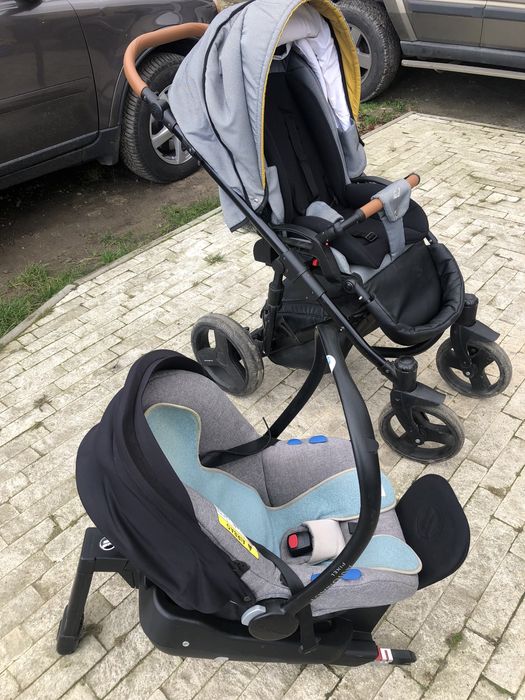 Wózek 2w1 + Avionaut 0-13 kg z bazą + adaptery