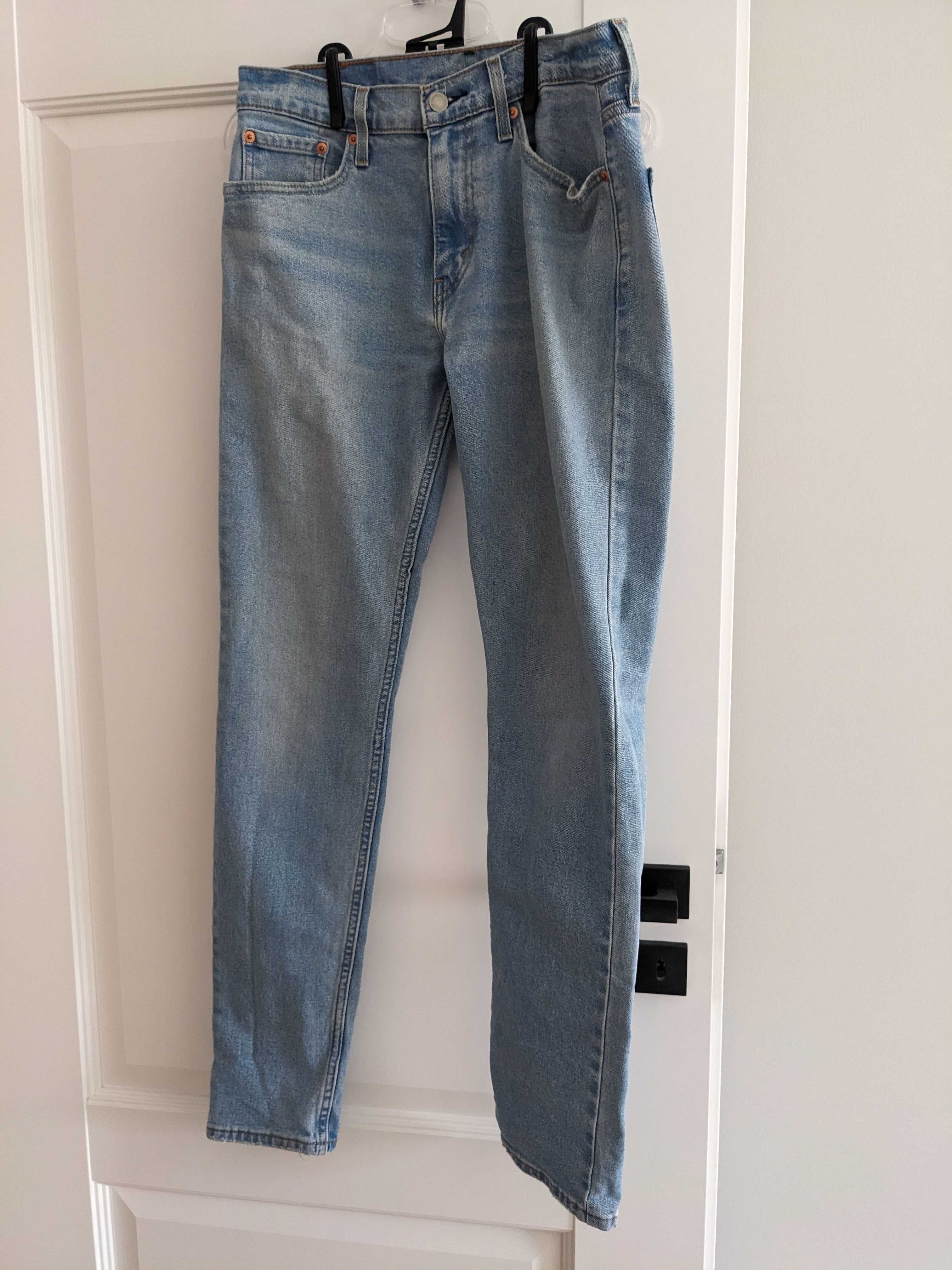 Męskie jeansy Levis 512 niebieskie spodnie W30 L34