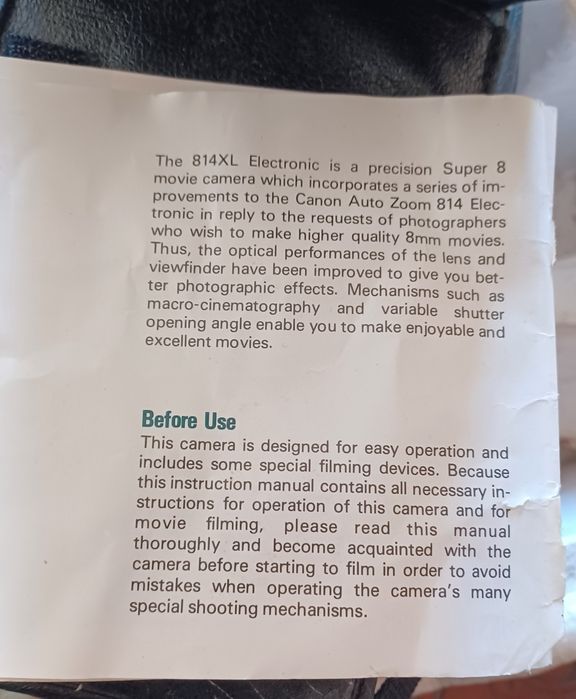 Câmara de filmar Canon 814 XL
