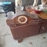 Zegar drewniany metron prl stary