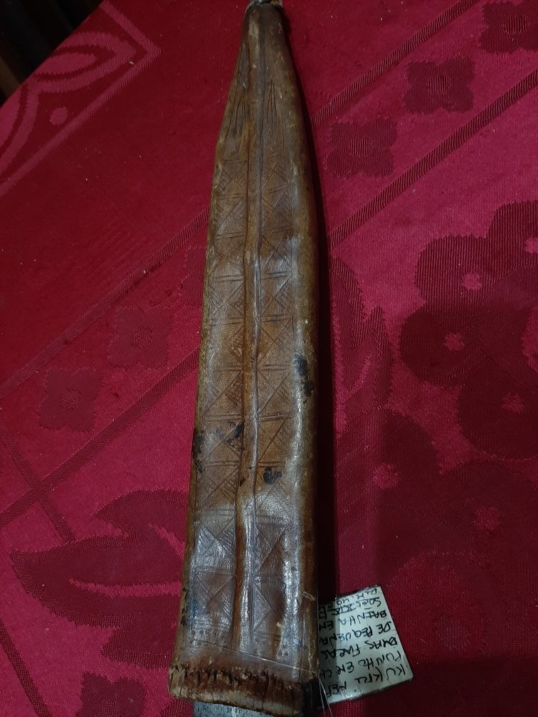 Kukri nepalês com punho em chifre Séc XIX/XX