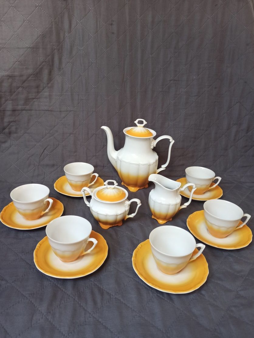 Serwis kawowy zestaw 6 osób Porcelana Wałbrzych