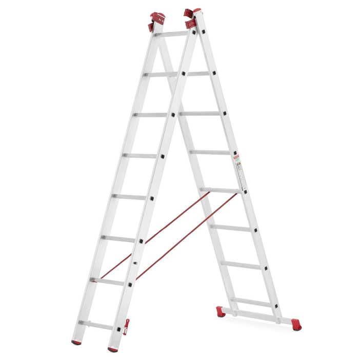 Drabina aluminiowa uniwersalna 3×8 ALOSS 6,45 m – II gatuneK Outlet