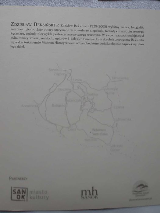 Zestaw 7 pocztówek Strona Beksińskiego.pl. Centrum Promocji Bieszczad.