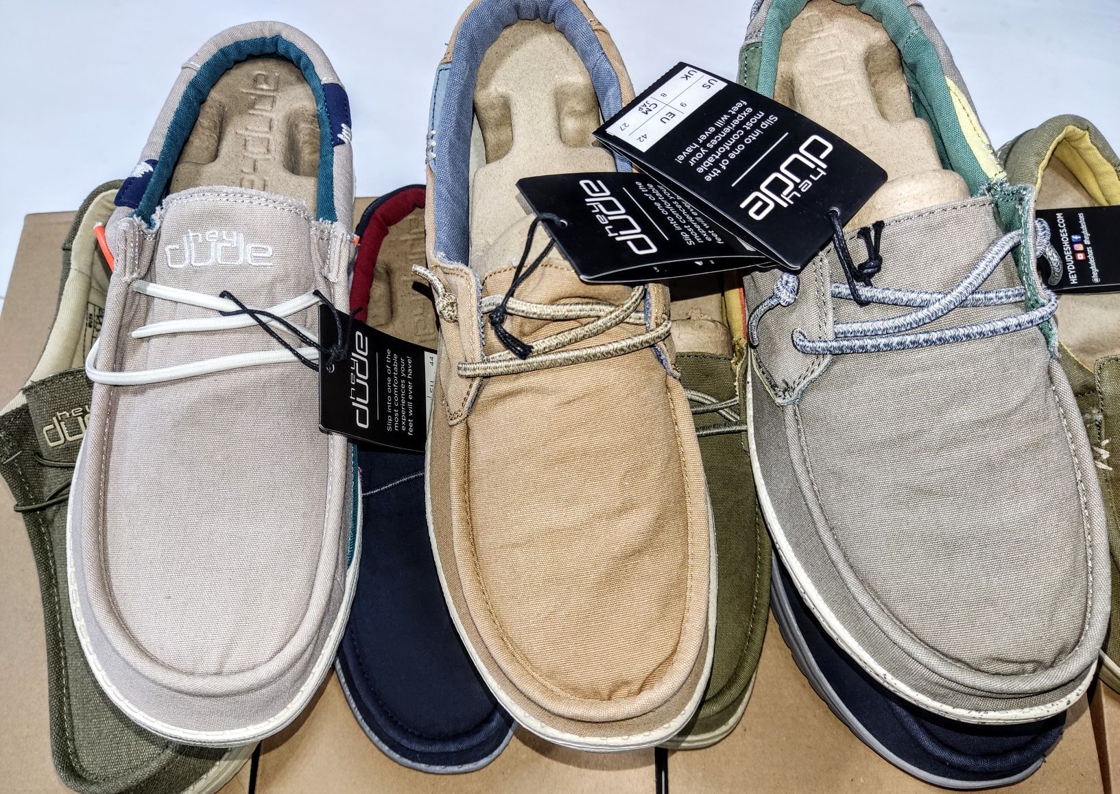 Мокасины Hey Dude Wally, ткань,пена, super light 42-43