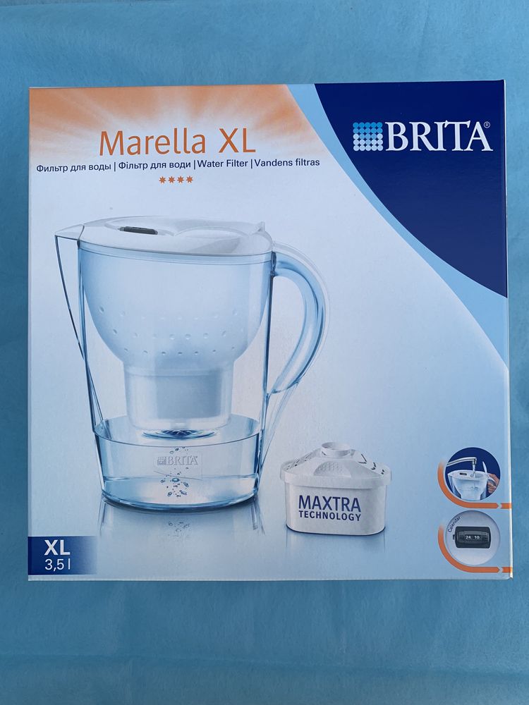 Новий Фільтр Кувшин Brita Marella XL з катриджем maxtra + шзж