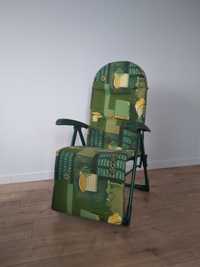 Fotel ogrodowy leżak zielony, stan idealny