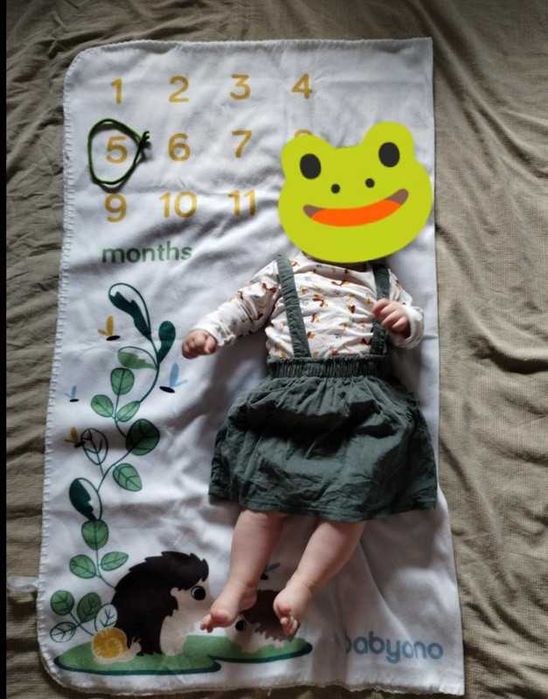 Sukienka spódniczka na szelkach z kieszeniami kotki r. 74 cm (6-9 msc)