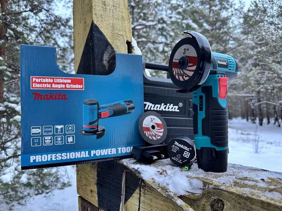 Компактна болгарка Makita (12В, 2Аг) Акумуляторна Макіта. Гарантія!!