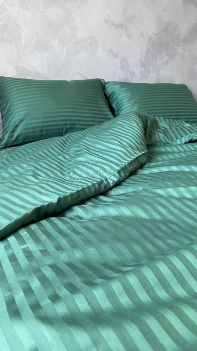 Premium Страйп Сатин Жакард Всі Розміри Оригінальна Туреччина Фабрика